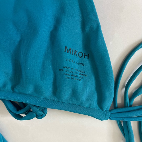 MIKOH SZ XL Venezuela Crotched triangle TOP AND BOTTOM  in Mist NWT - Picture 3 of 4